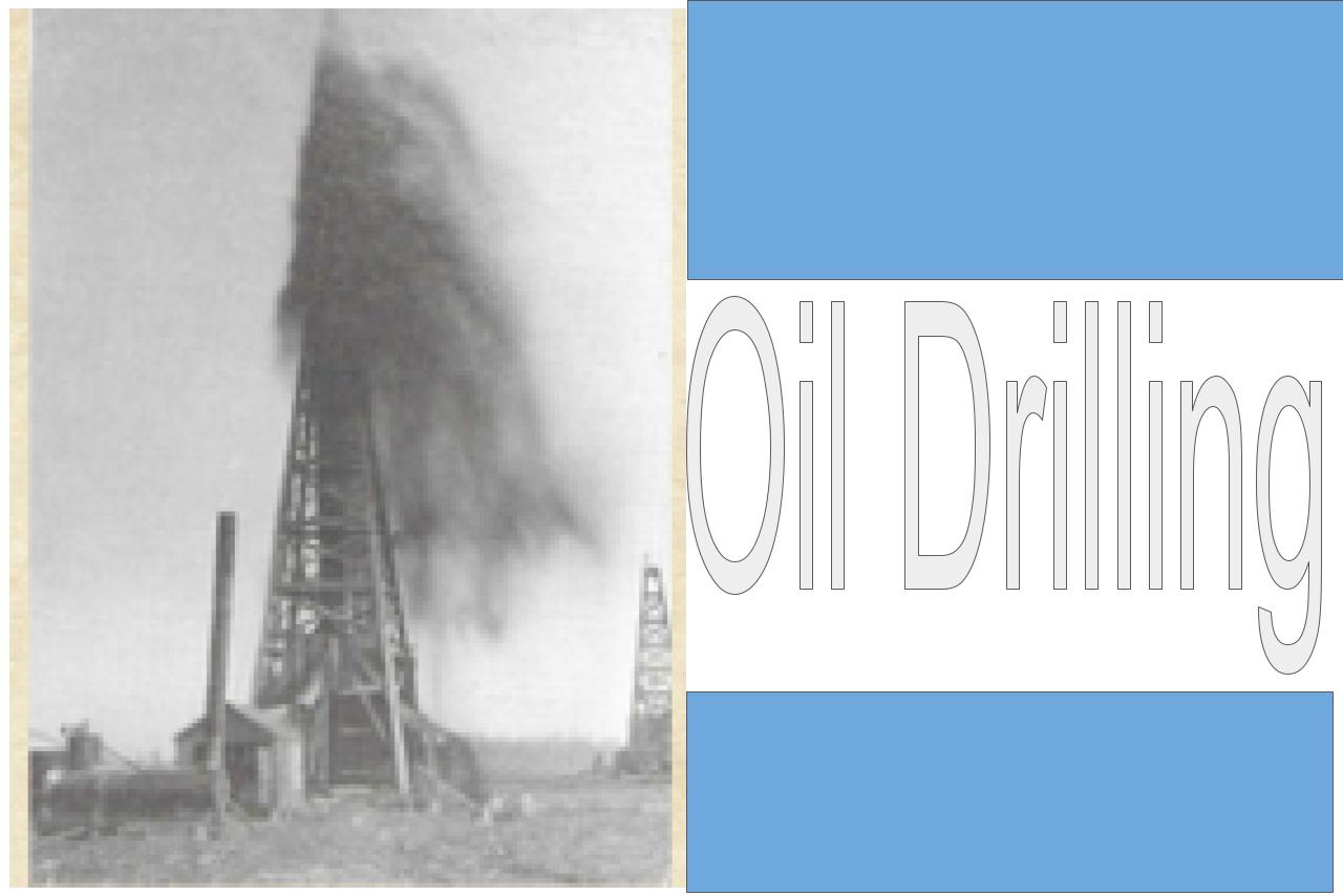 historical image of oil rig in Mercer County, Ohio with words oil drilling in blue square