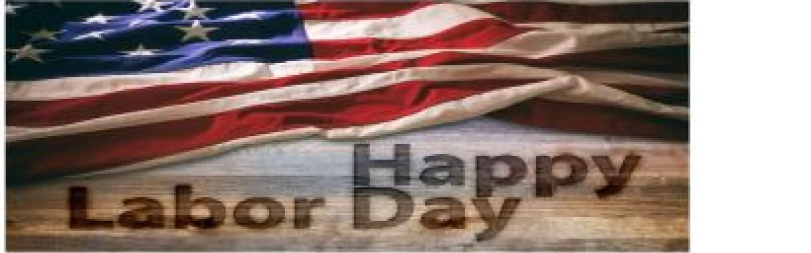 wood background with american flag and Happy labor Day etched in the wood 